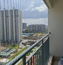 Balcony Invisible Grill installed in a Bengaluru home